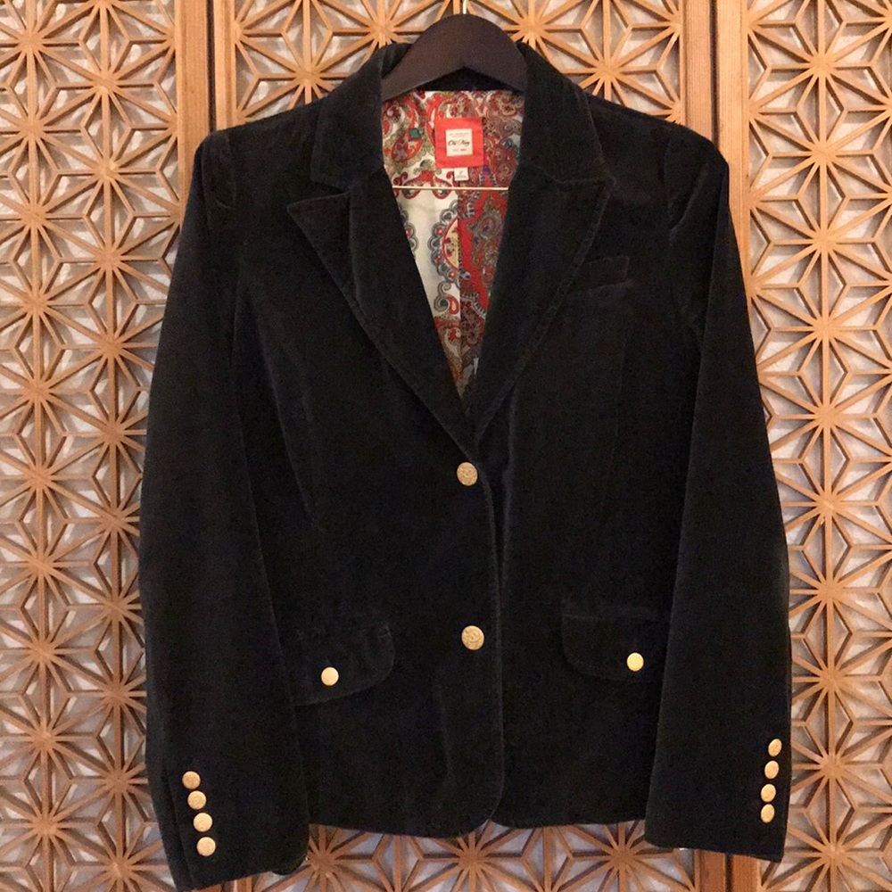 Old Navy Black velvet blazer size L